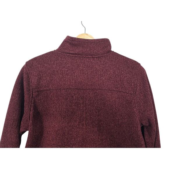 Womens Eddie Bauer Maroon Button Up Sweater Jacket S M - Picture 5 of 6